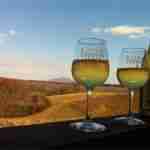 Blackstock wine glasses overlooking North georgia countryside