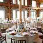 Frogtown Cellars wine wedding room. High ceilings over reception.